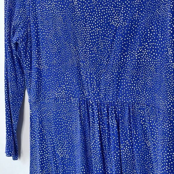 Boden Polkadot  white Midi Elastane Viscose polkadot stretch Dress 12 #04 - Picture 7 of 9